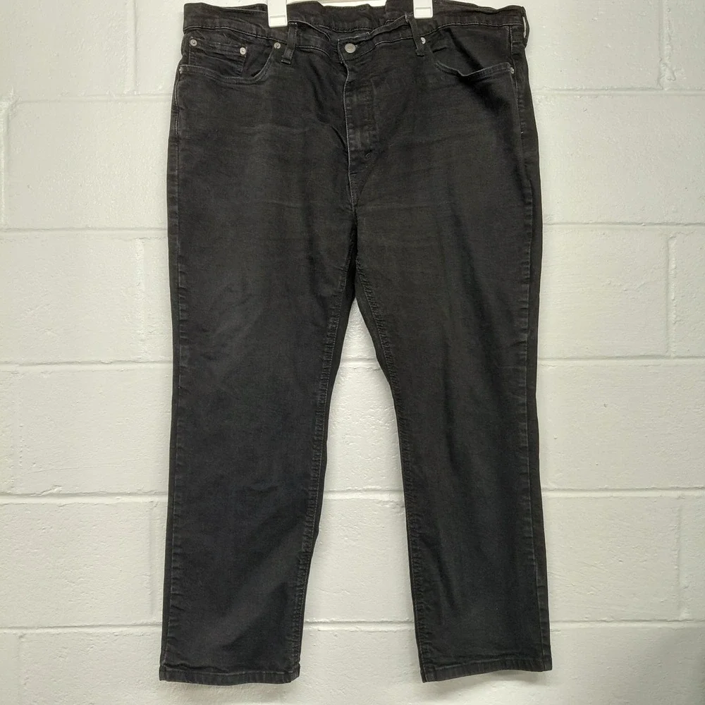Levi's 541 Athletic Taper Black Stretch Denim Jeans Men's Fits 42x27 Grunge Punk